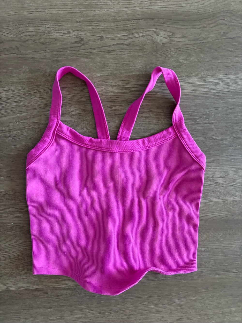 Amazon Bright Pink Ribbed Tank Top - Picture 2 of 4